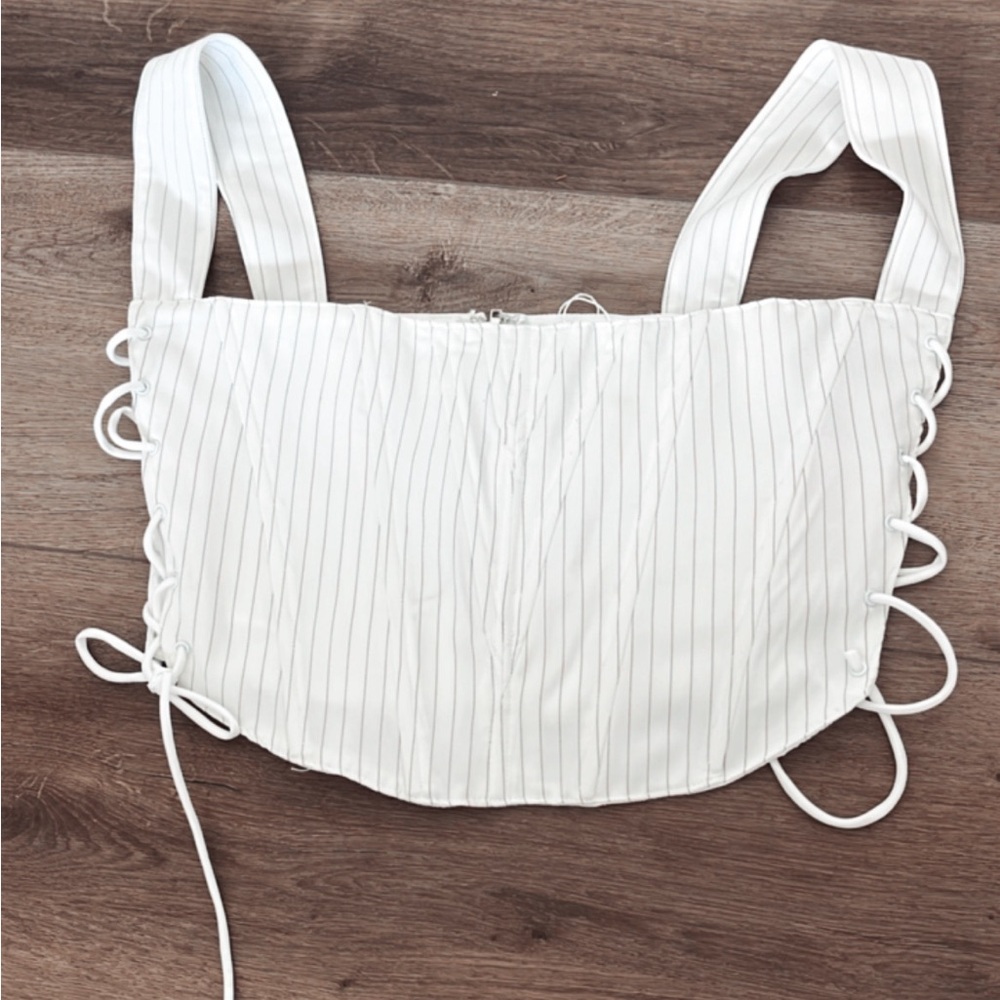 Pinstripe Corset Top